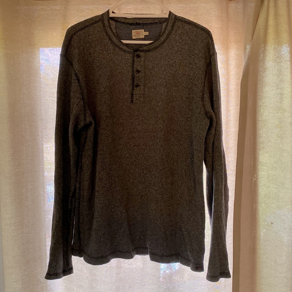 Mens Faherty XL L/S Henley